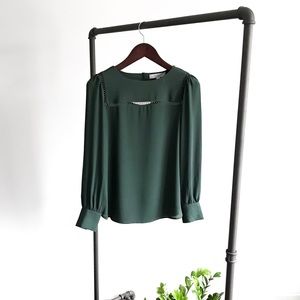 NWT LOFT Lacy Cutout Back Blouse